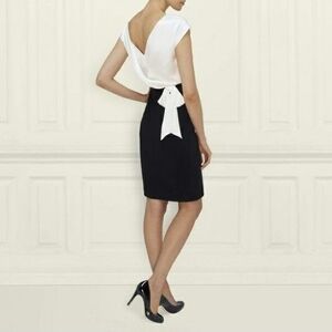LK Bennett Black and White Backless Dress